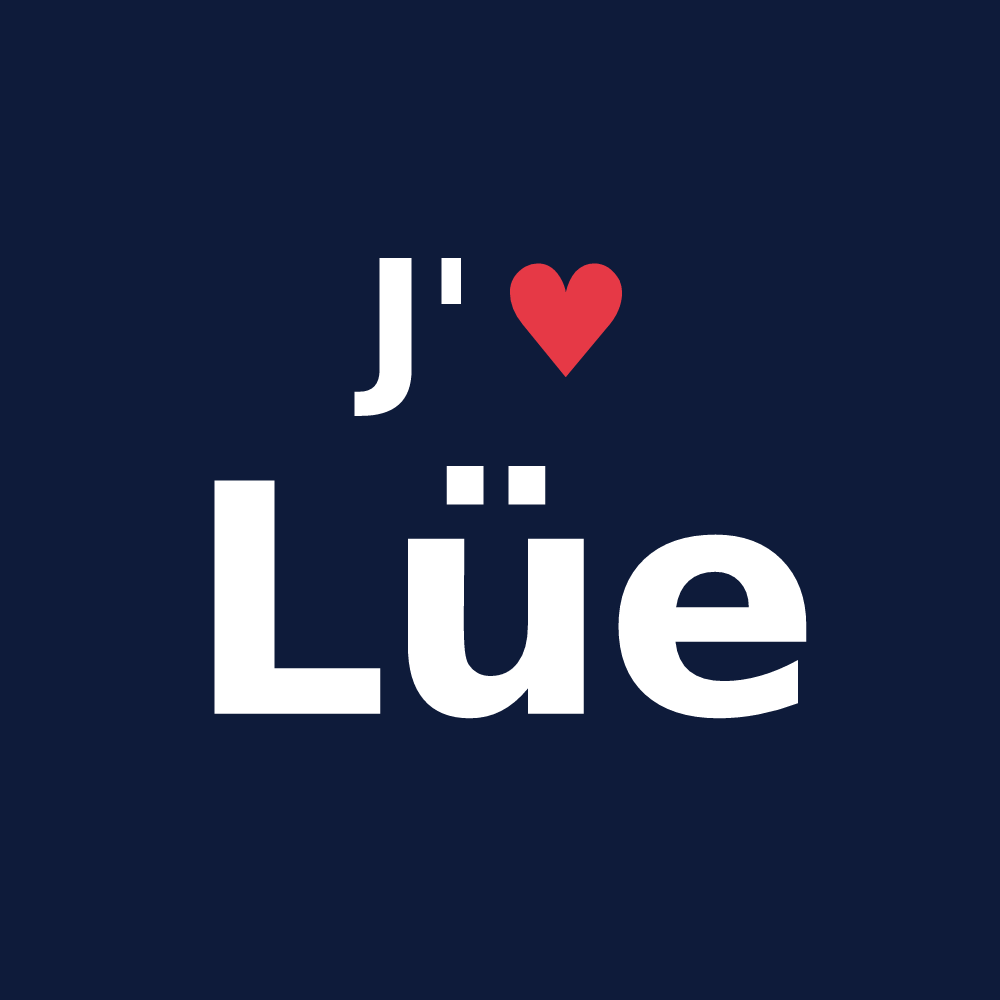 T-shirt personnalisé Lüe — design J'aime Lüe