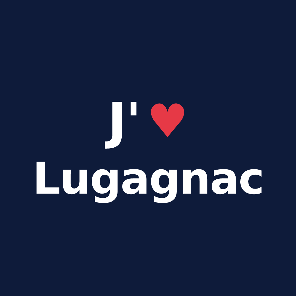 T-shirt personnalisé Lugagnac — design J'aime Lugagnac