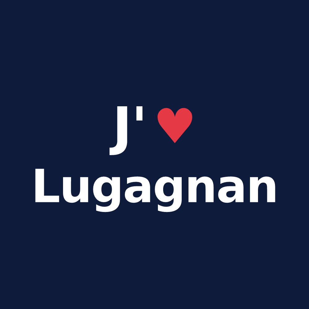 T-shirt personnalisé Lugagnan — design J'aime Lugagnan