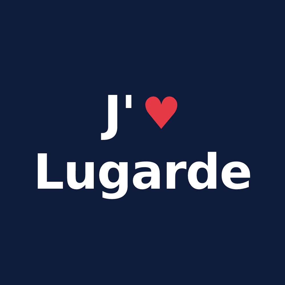 T-shirt personnalisé Lugarde — design J'aime Lugarde