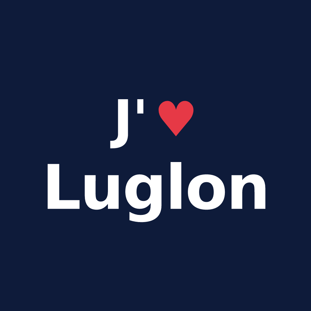 T-shirt personnalisé Luglon — design J'aime Luglon