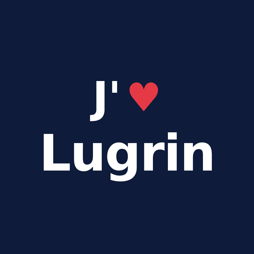 T-shirt personnalisé Lugrin — design J'aime Lugrin