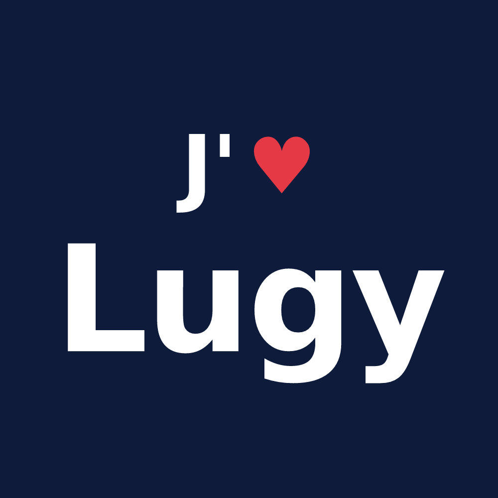 T-shirt personnalisé Lugy — design J'aime Lugy