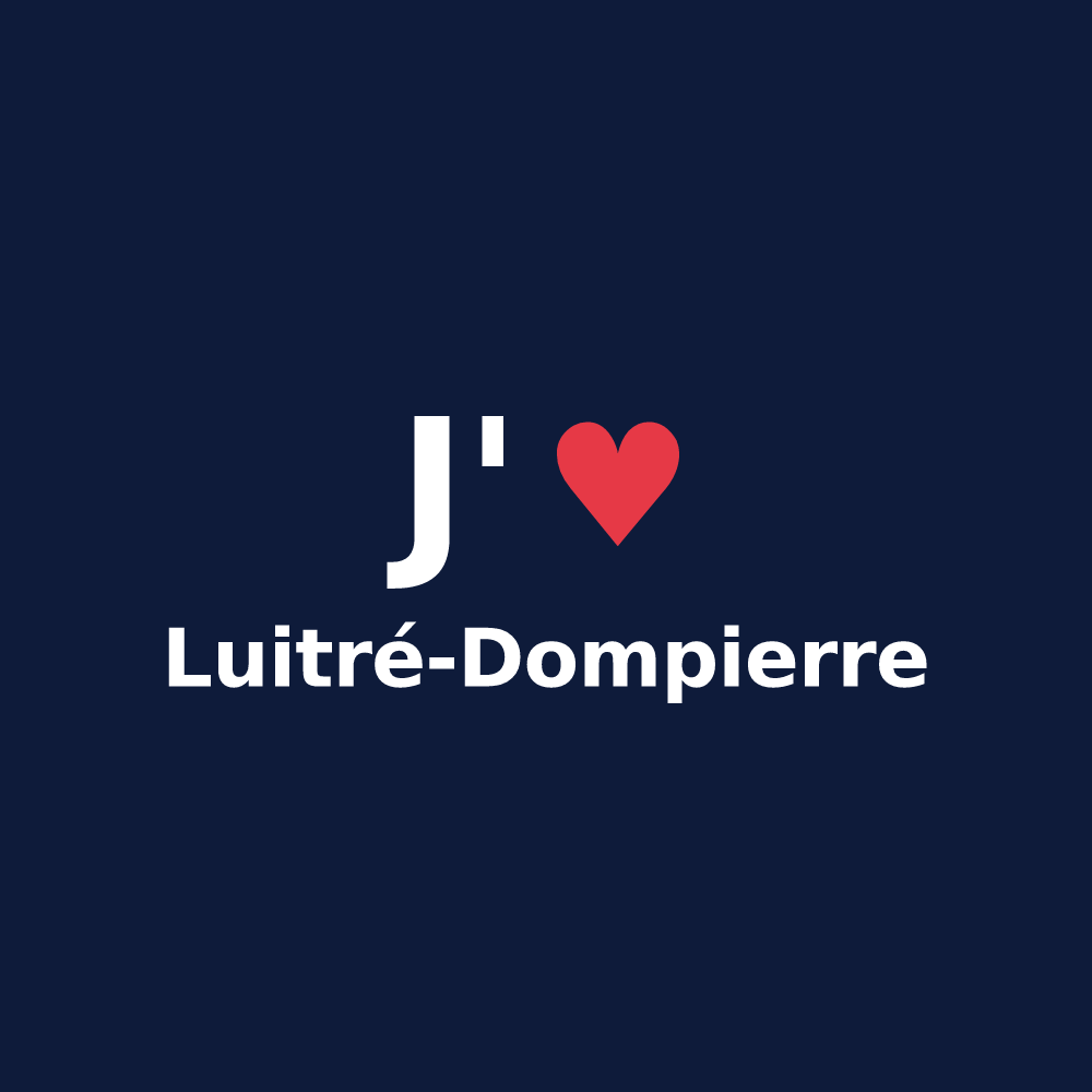 T-shirt personnalisé Luitré-Dompierre — design J'aime Luitré-Dompierre
