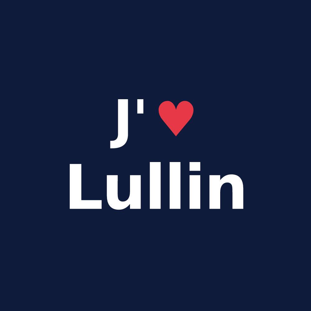 T-shirt personnalisé Lullin — design J'aime Lullin