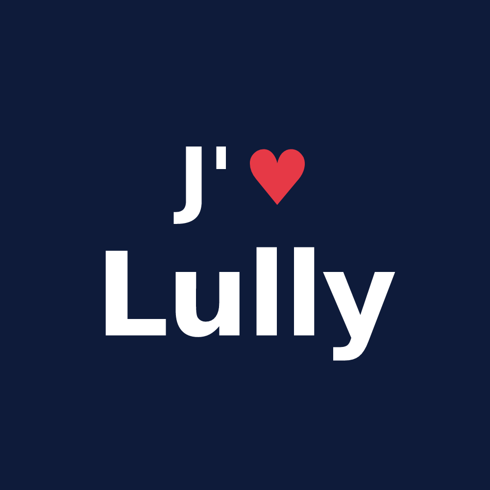 T-shirt personnalisé Lully — design J'aime Lully