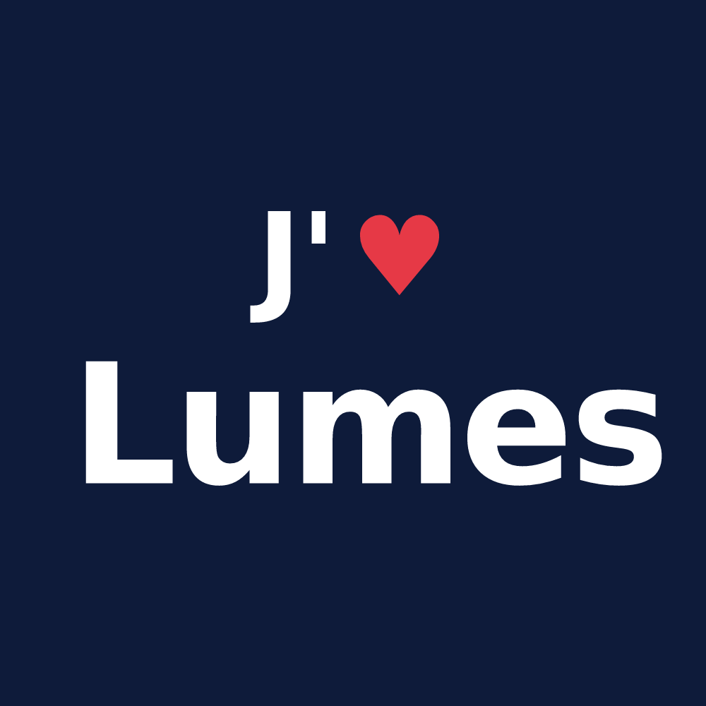 T-shirt personnalisé Lumes — design J'aime Lumes