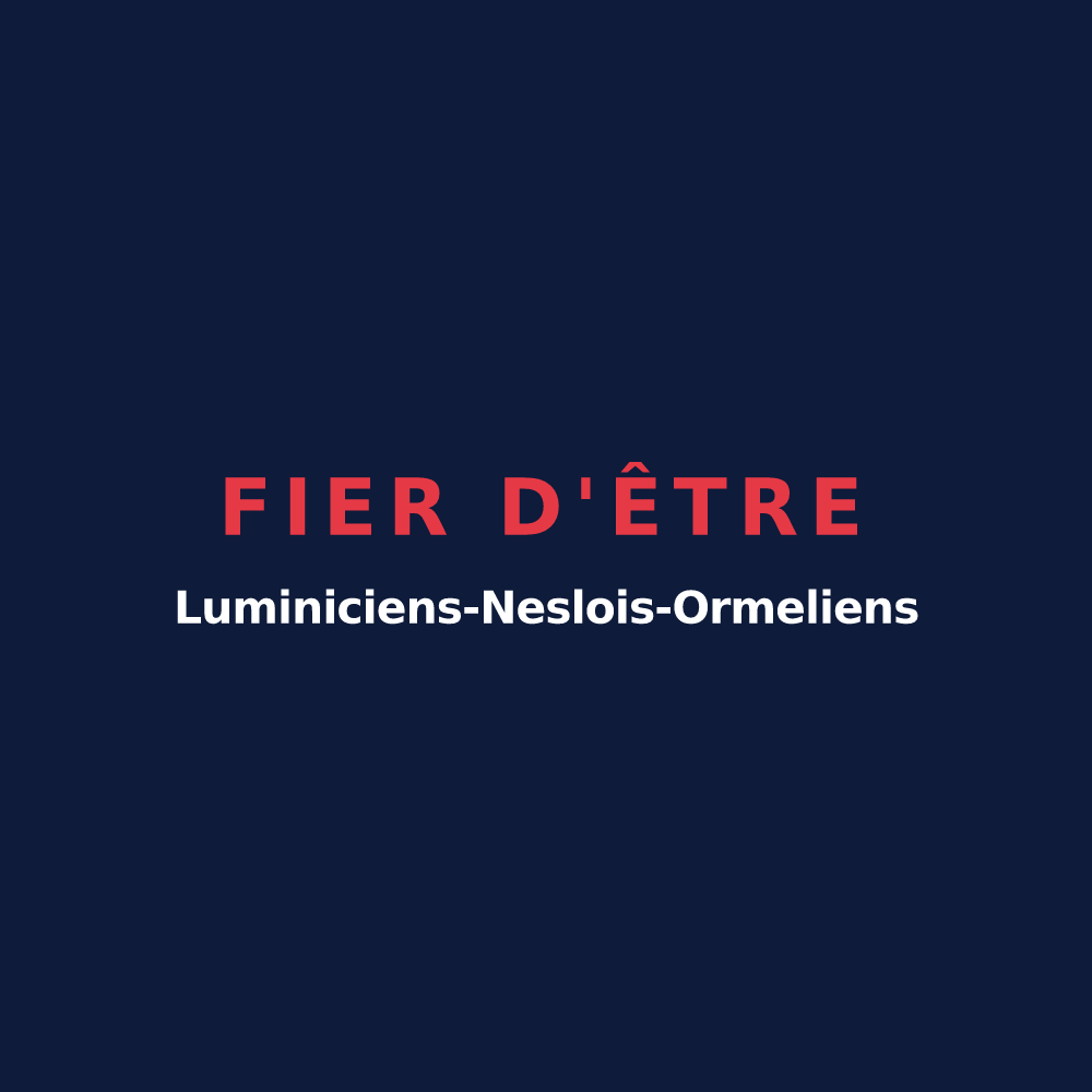 T-shirt « Fier d'être Luminiciens-Neslois-Ormeliens » — design pour Lumigny-Nesles-Ormeaux