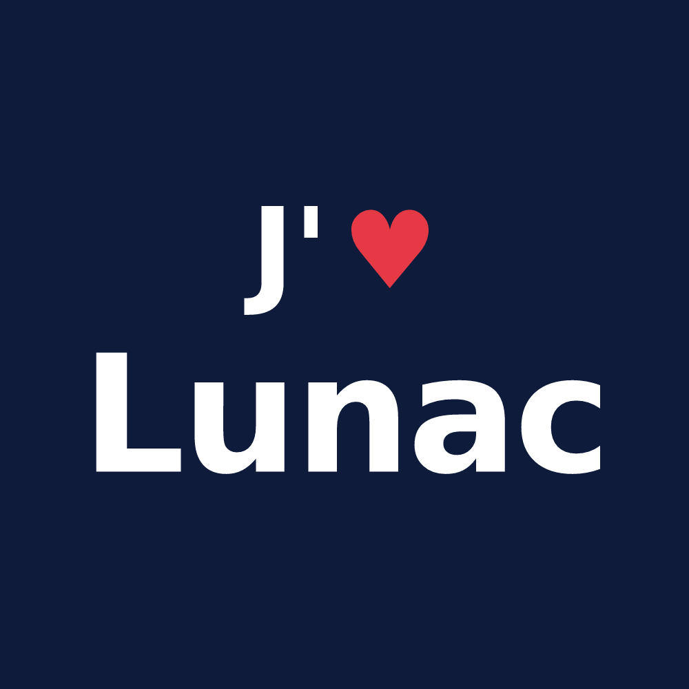 T-shirt personnalisé Lunac — design J'aime Lunac
