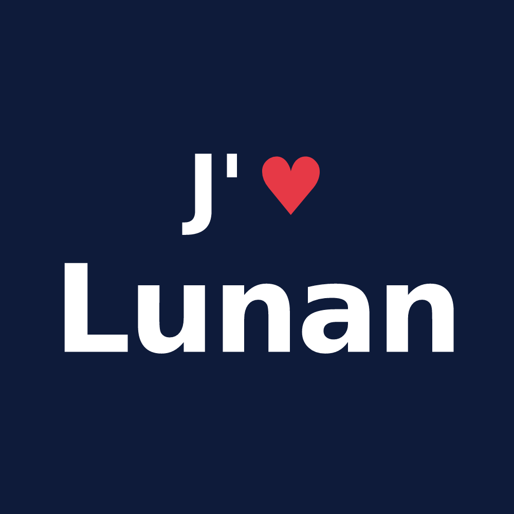 T-shirt personnalisé Lunan — design J'aime Lunan