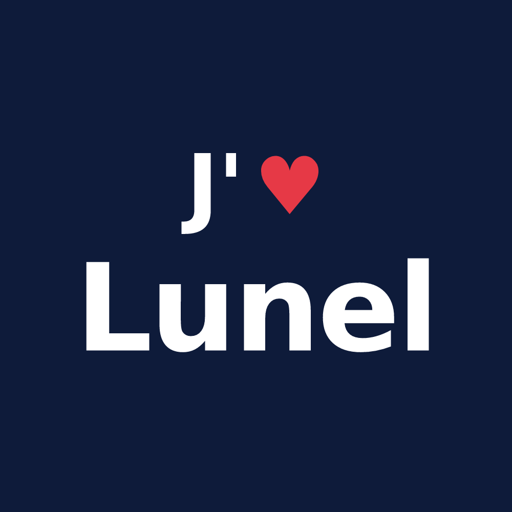 T-shirt personnalisé Lunel — design J'aime Lunel