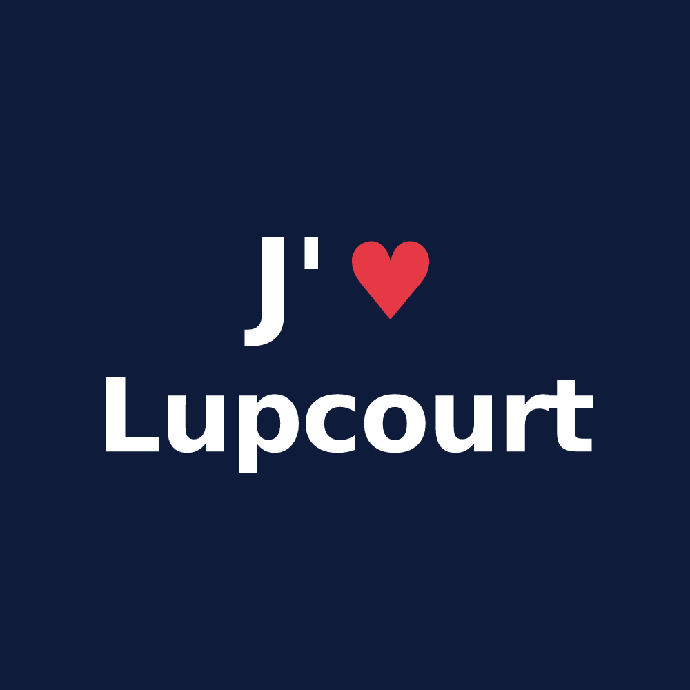 T-shirt personnalisé Lupcourt — design J'aime Lupcourt