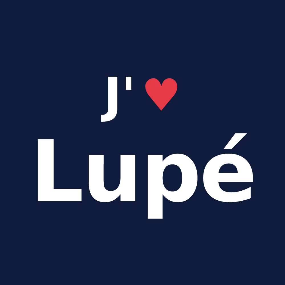 T-shirt personnalisé Lupé — design « J'aime Lupé » imprimé sur le t-shirt