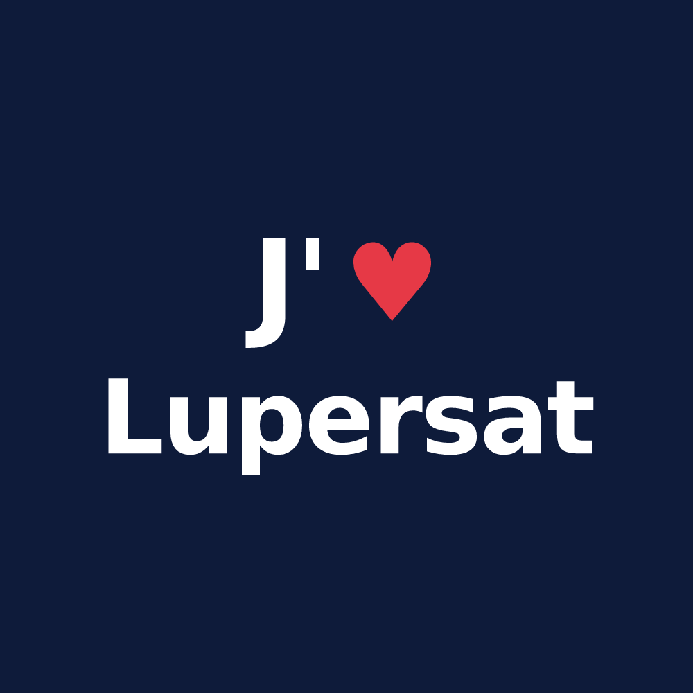T-shirt personnalisé Lupersat — design J'aime Lupersat