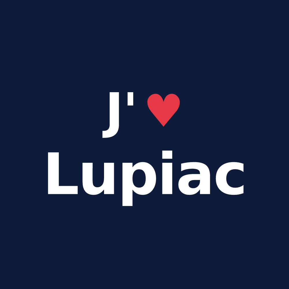 T-shirt personnalisé Lupiac — design J'aime Lupiac