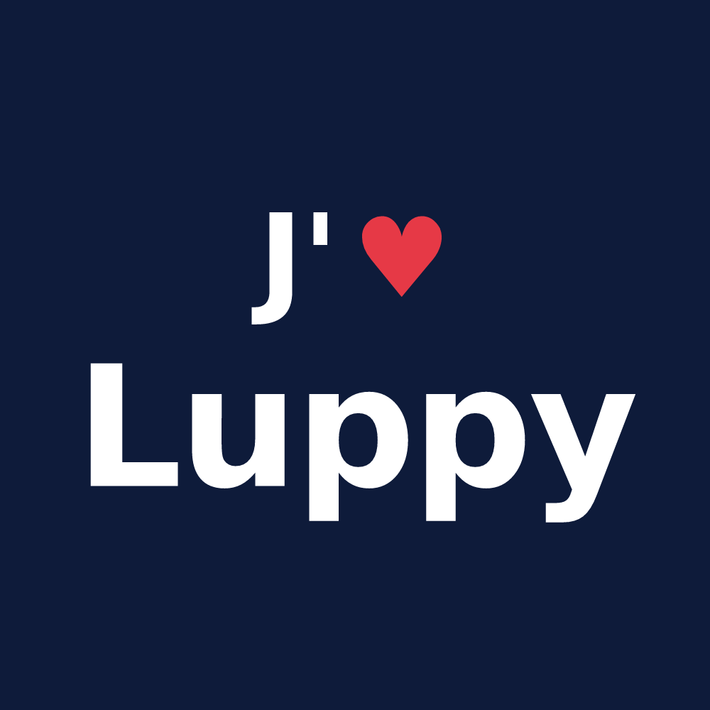 T-shirt personnalisé Luppy — design J'aime Luppy