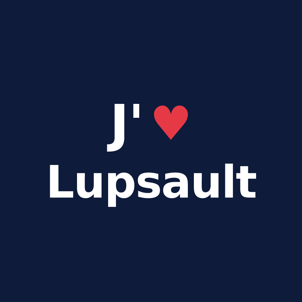 T-shirt personnalisé Lupsault — design J'aime Lupsault