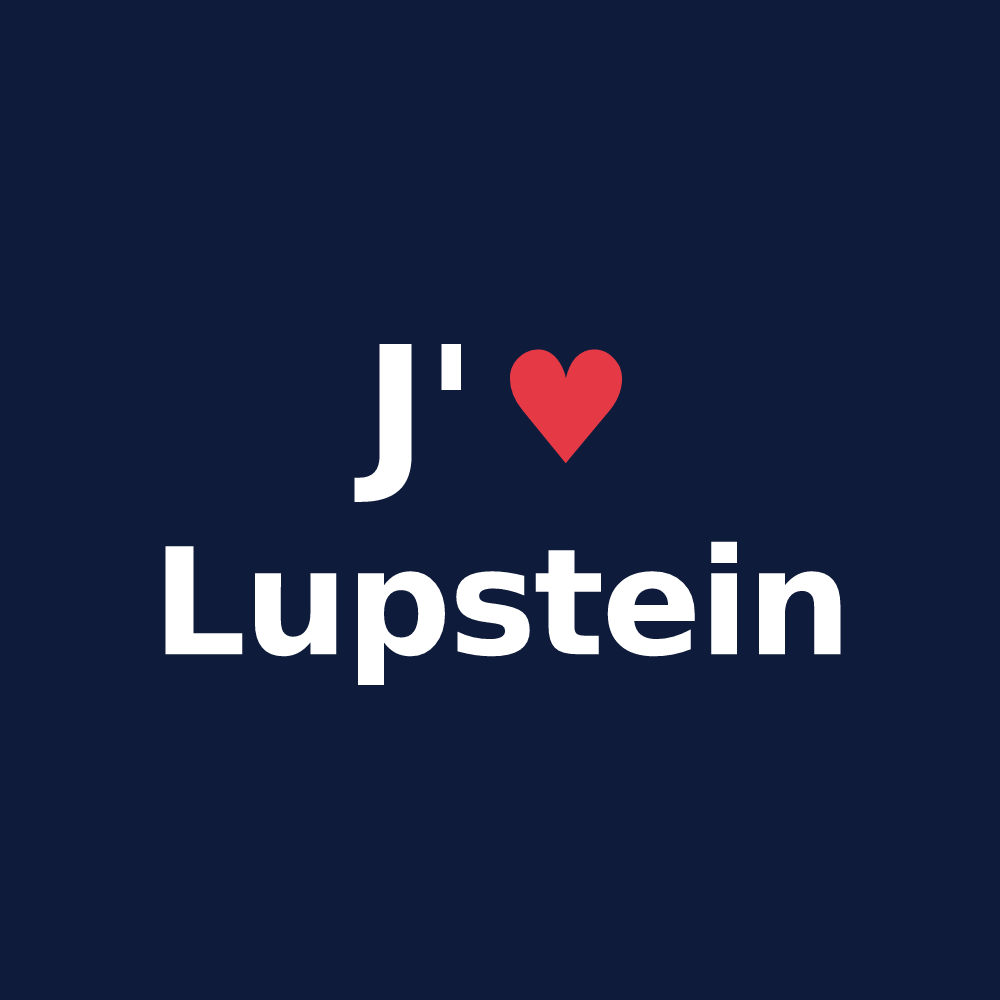 T-shirt personnalisé Lupstein — design J'aime Lupstein