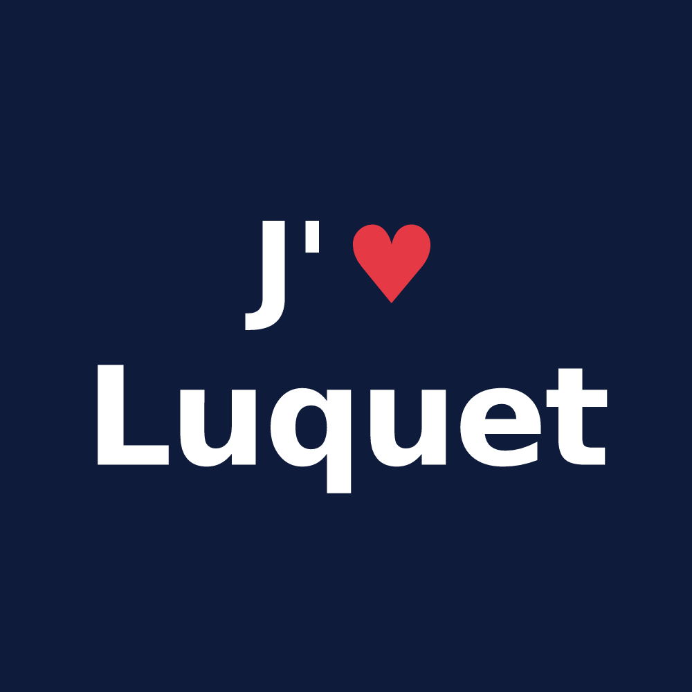 T-shirt personnalisé Luquet — design J'aime Luquet