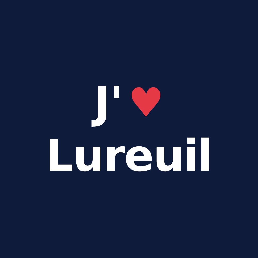 T-shirt personnalisé Lureuil — design J'aime Lureuil