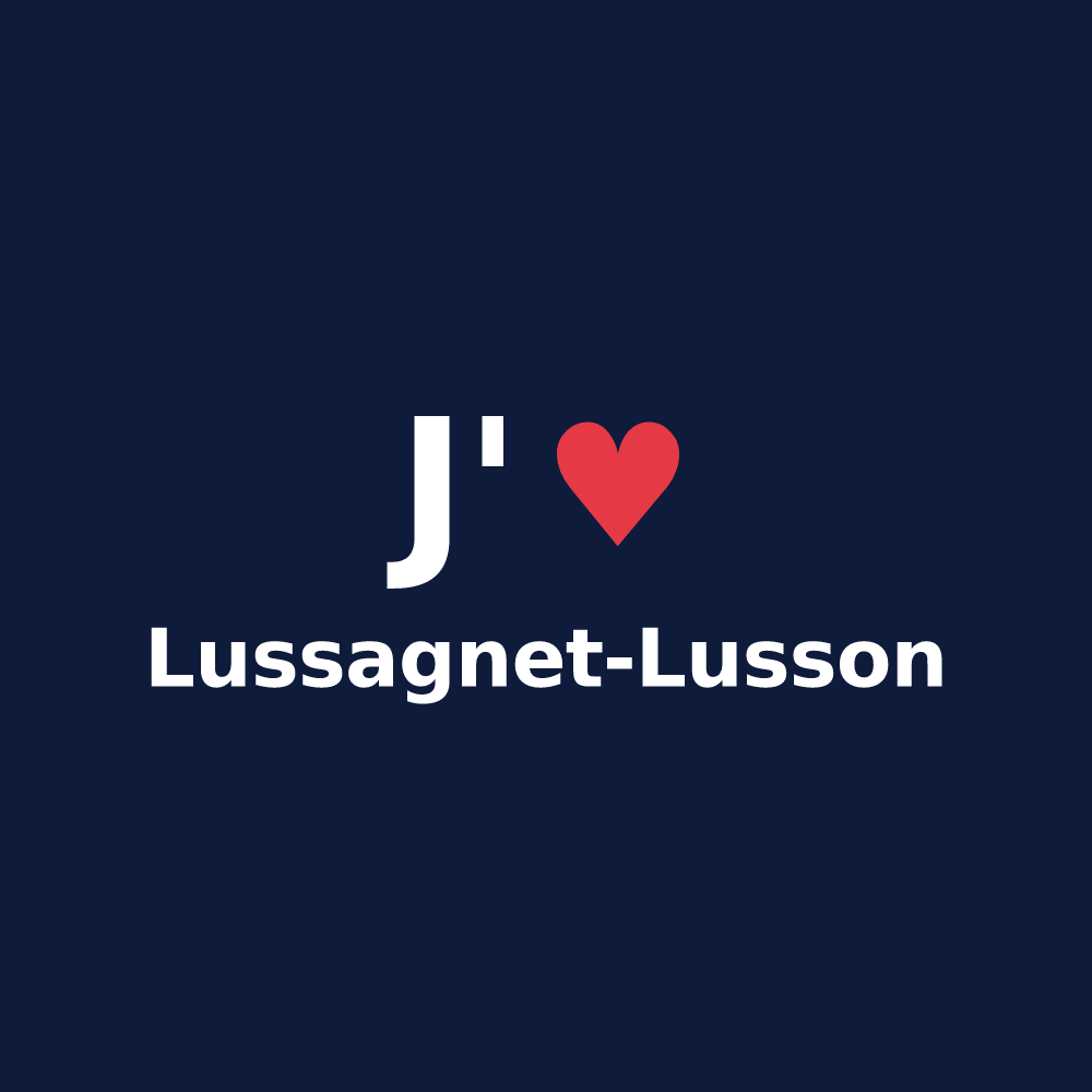 T-shirt personnalisé Lussagnet-Lusson — design J'aime Lussagnet-Lusson