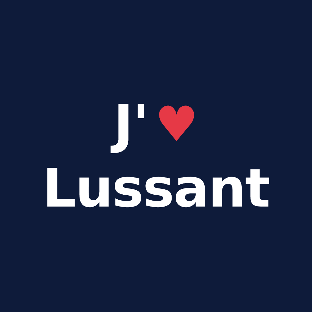T-shirt personnalisé Lussant — design J'aime Lussant