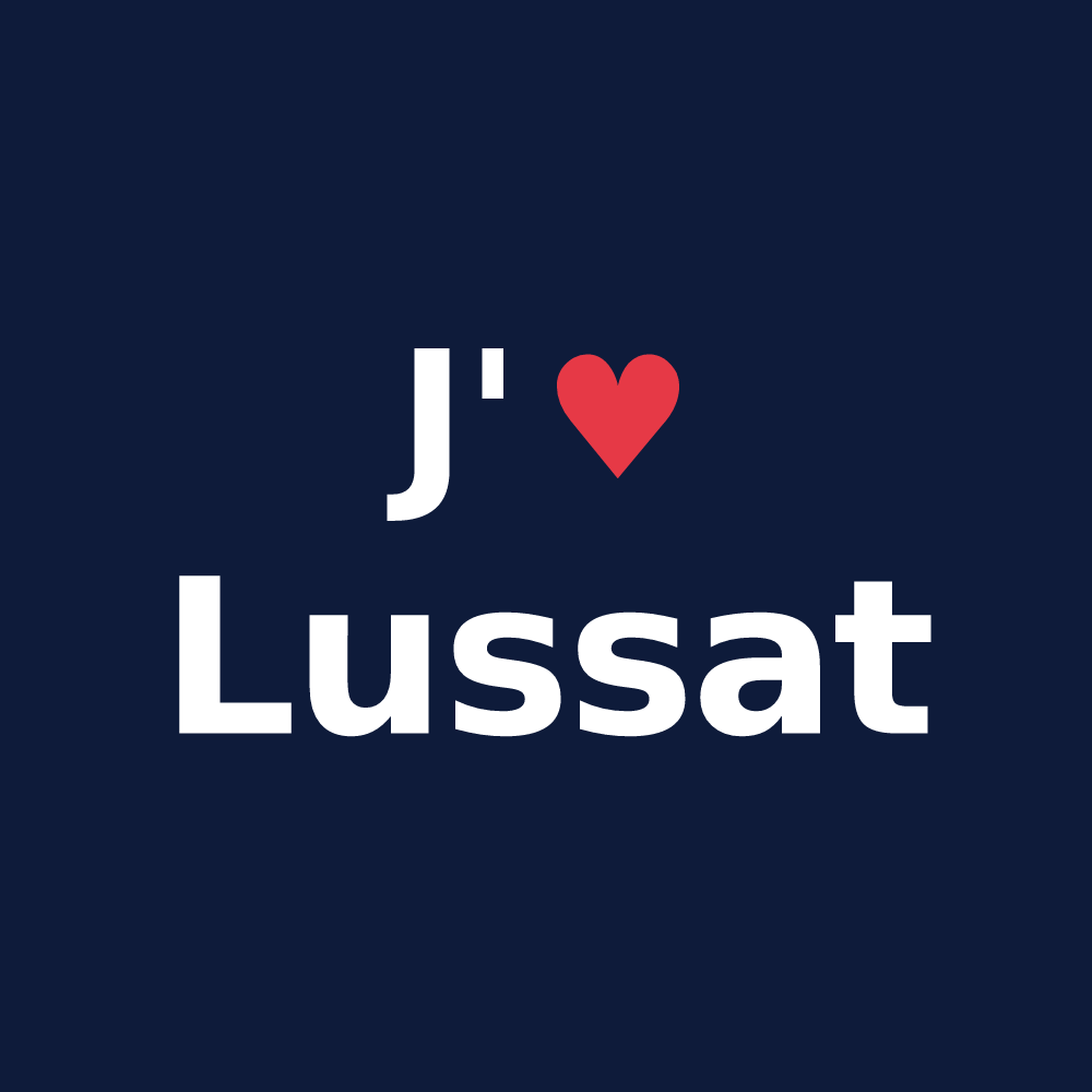T-shirt personnalisé Lussat — design J'aime Lussat