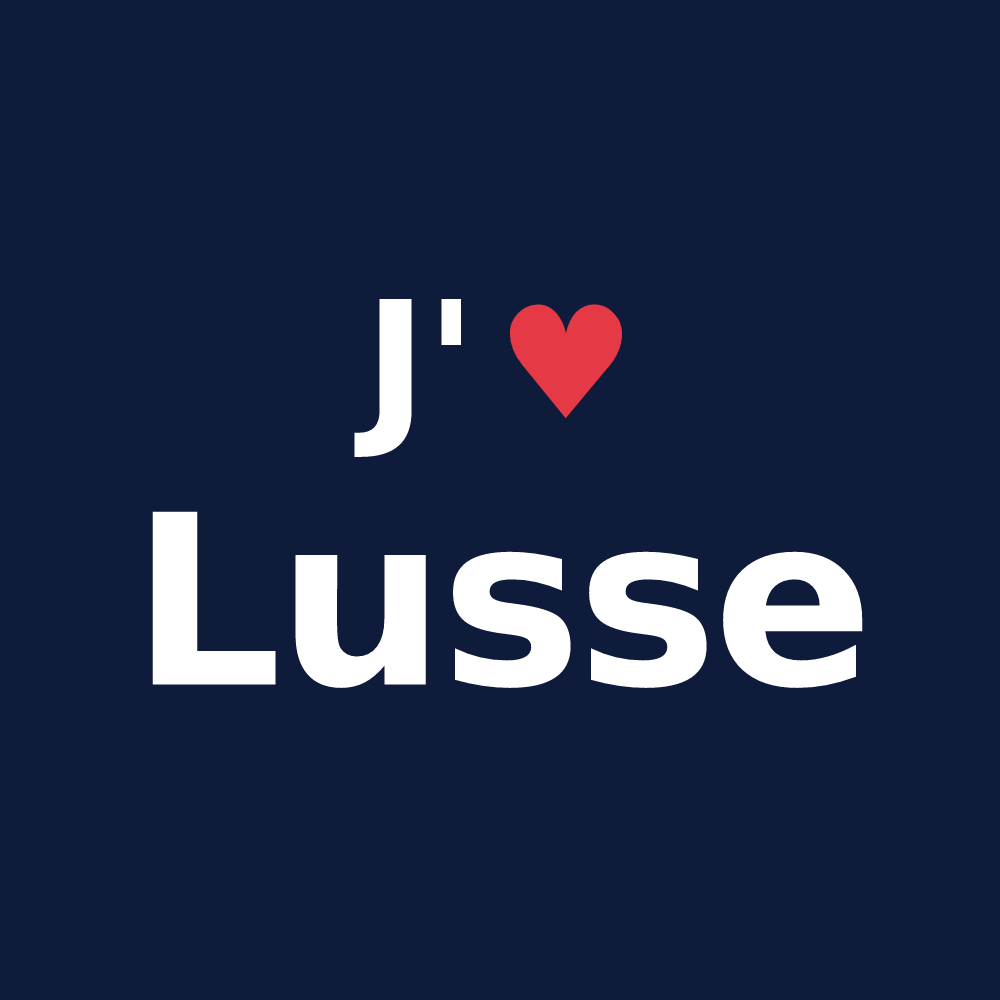 T-shirt personnalisé Lusse — design J'aime Lusse