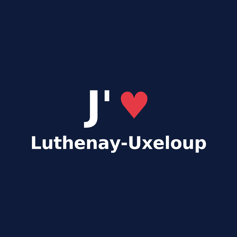 T-shirt personnalisé Luthenay-Uxeloup — design J'aime Luthenay-Uxeloup