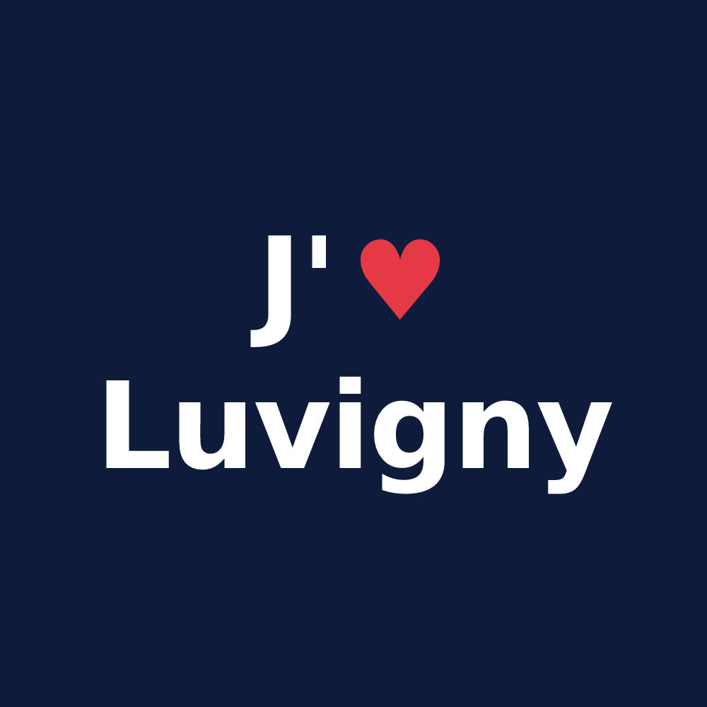 T-shirt personnalisé Luvigny — design J'aime Luvigny