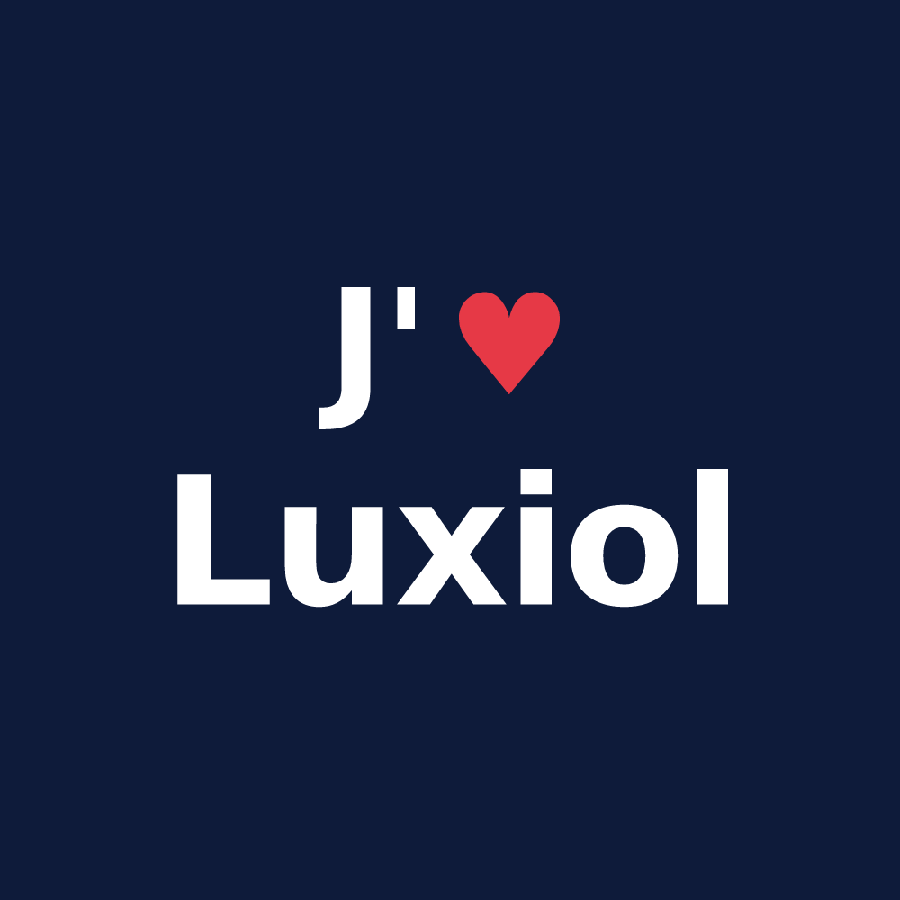 T-shirt personnalisé Luxiol — design J'aime Luxiol