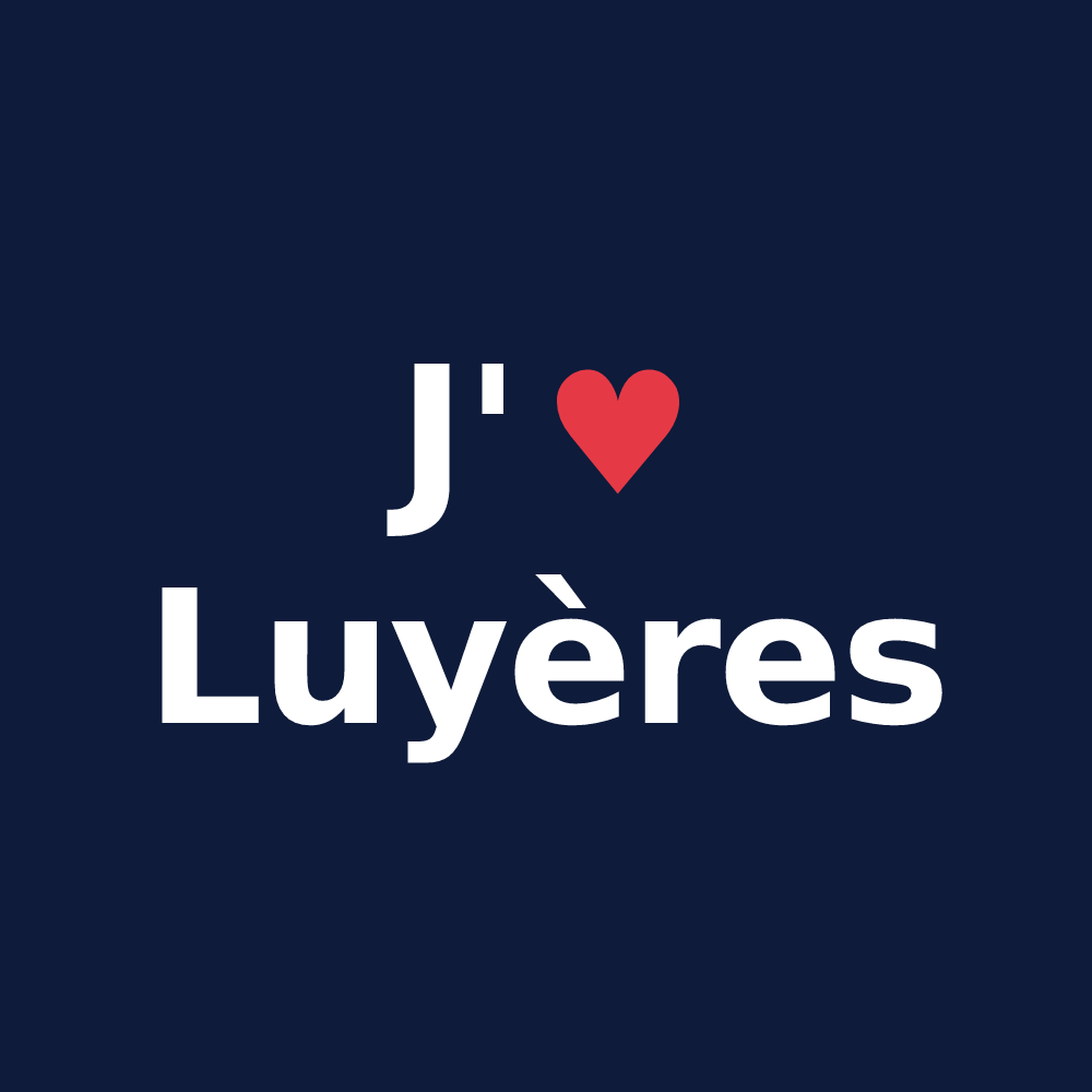 T-shirt personnalisé Luyères — design J'aime Luyères