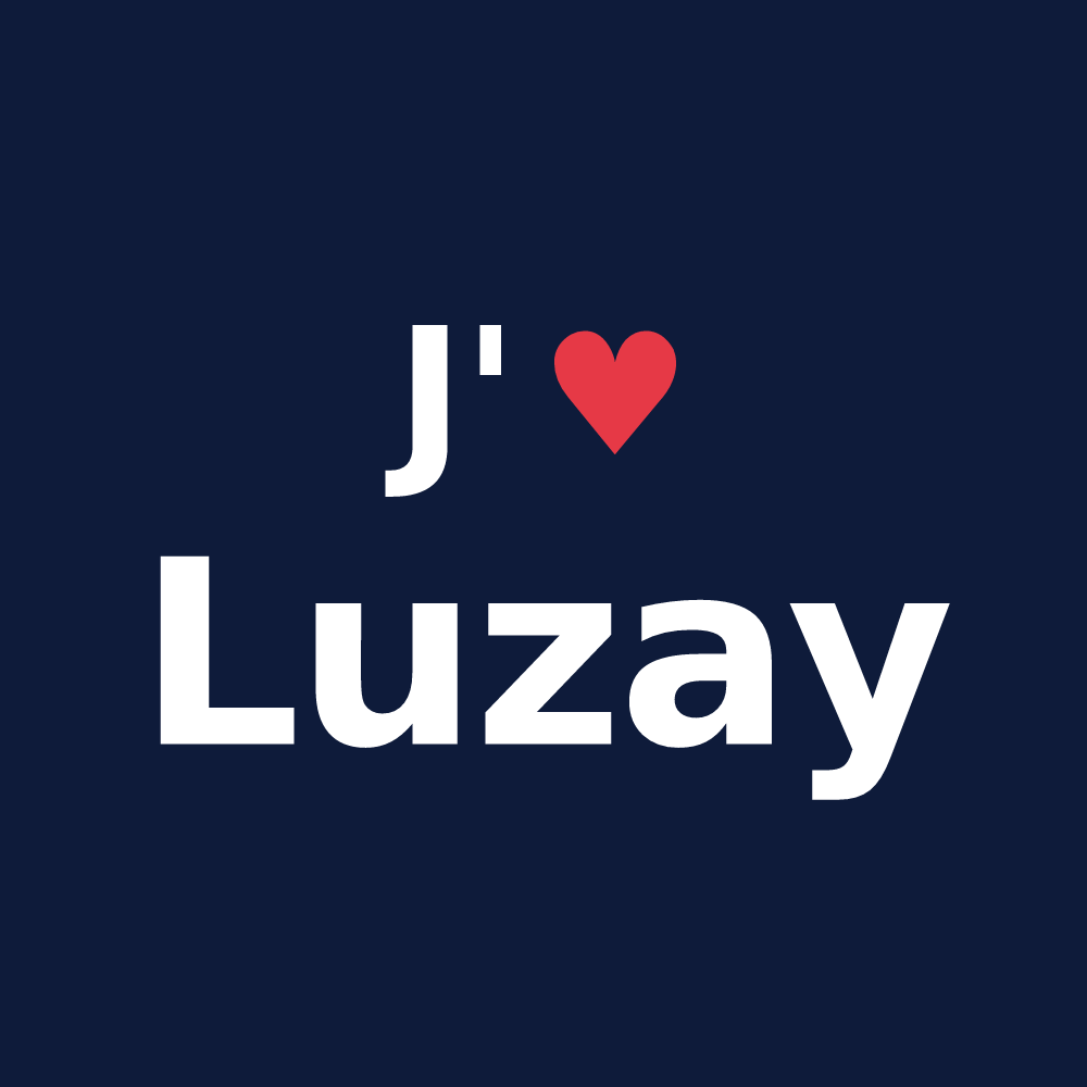 T-shirt personnalisé Luzay — design J'aime Luzay