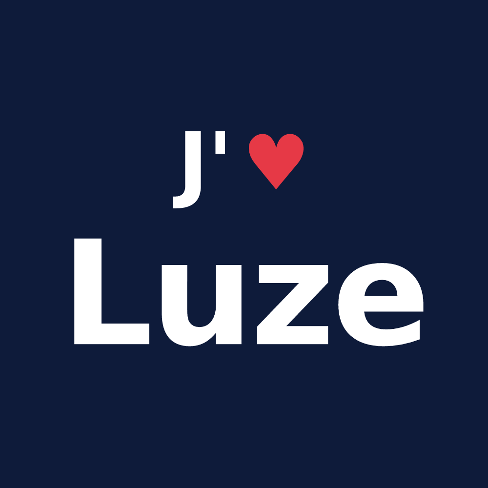 T-shirt personnalisé Luze — design J'aime Luze