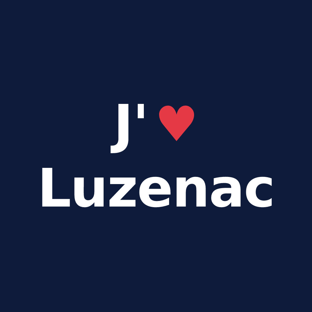 T-shirt personnalisé Luzenac — design J'aime Luzenac