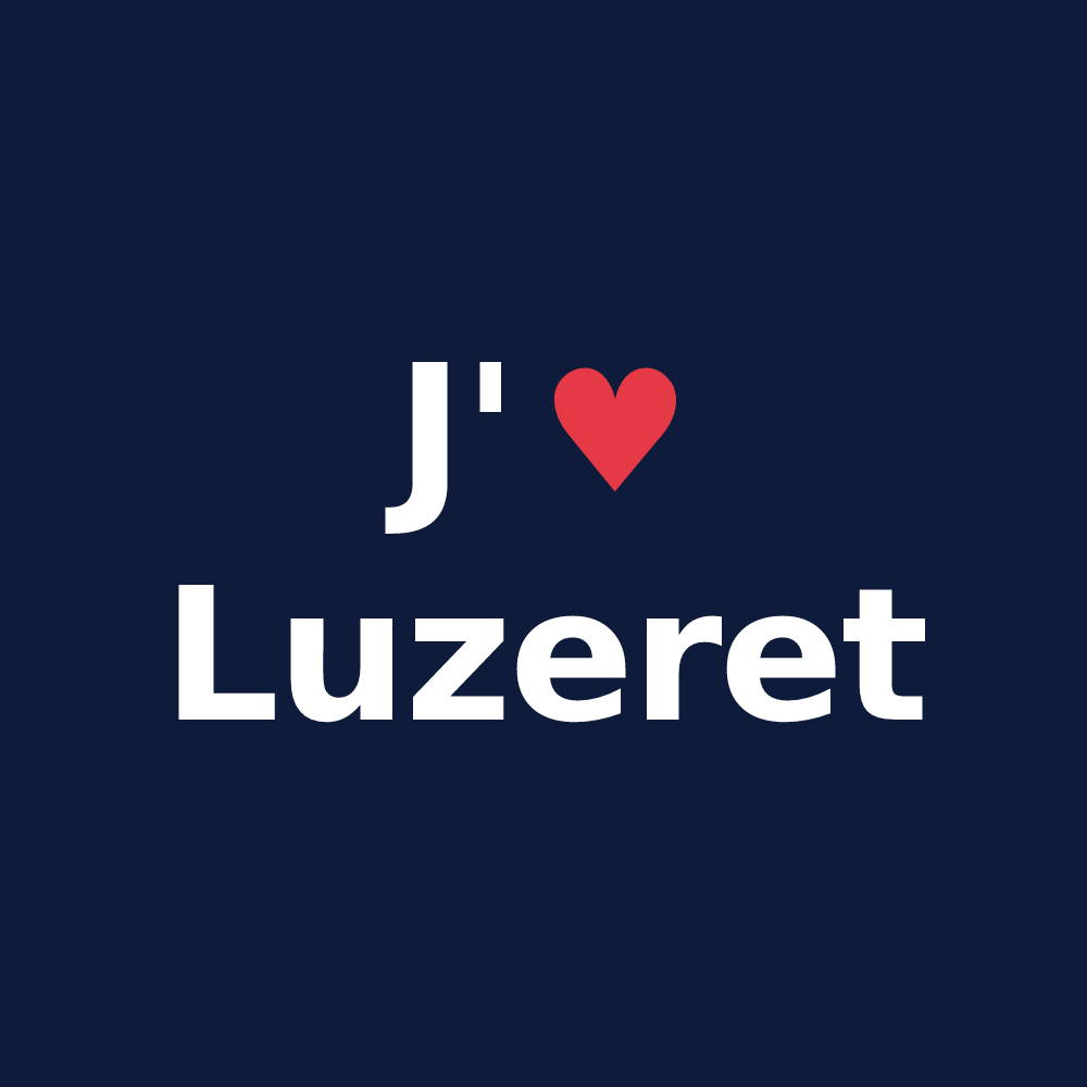 T-shirt personnalisé Luzeret — design J'aime Luzeret