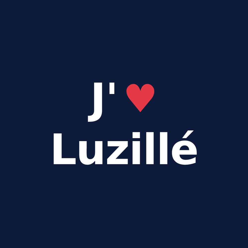 T-shirt personnalisé Luzillé — design J'aime Luzillé