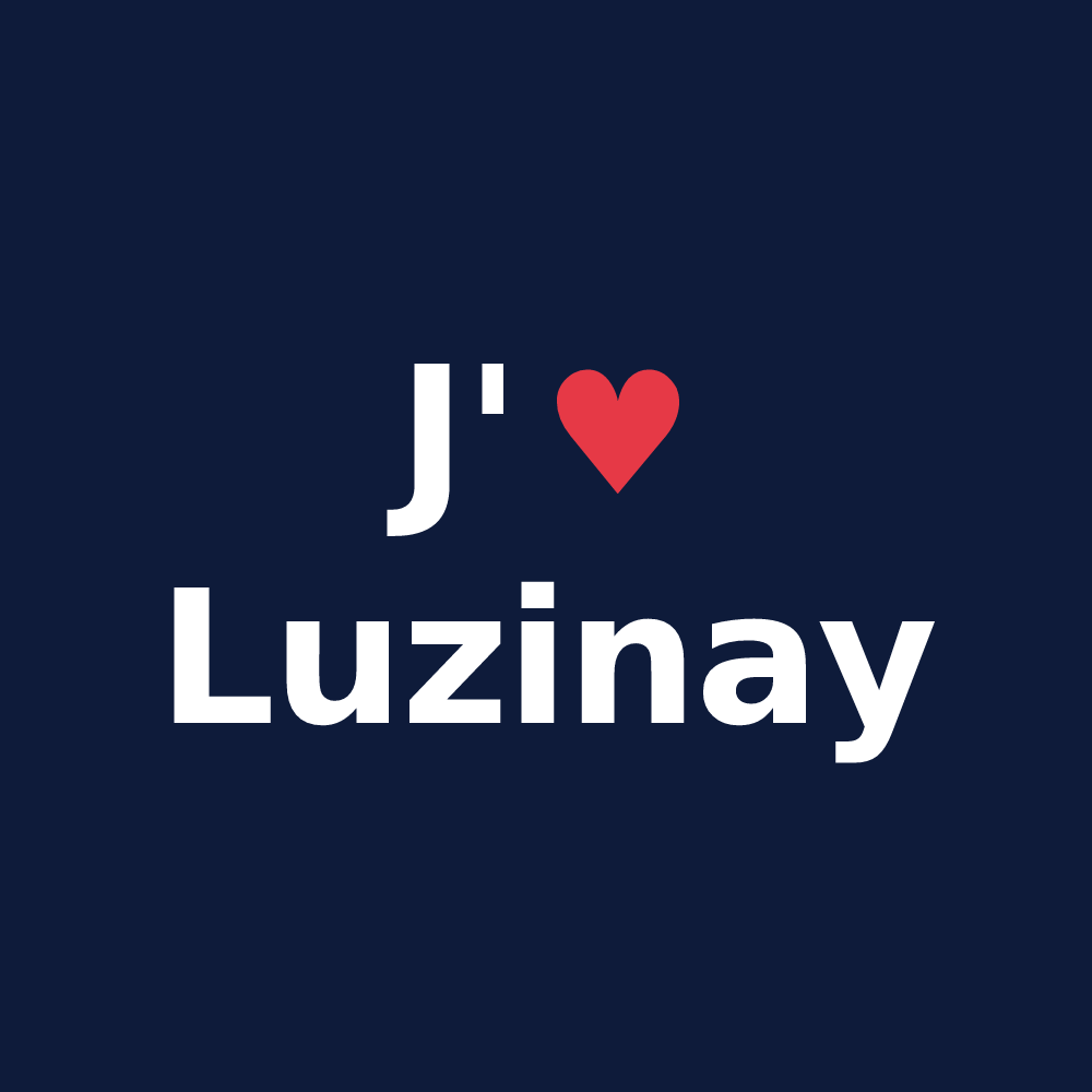 T-shirt personnalisé Luzinay — design J'aime Luzinay