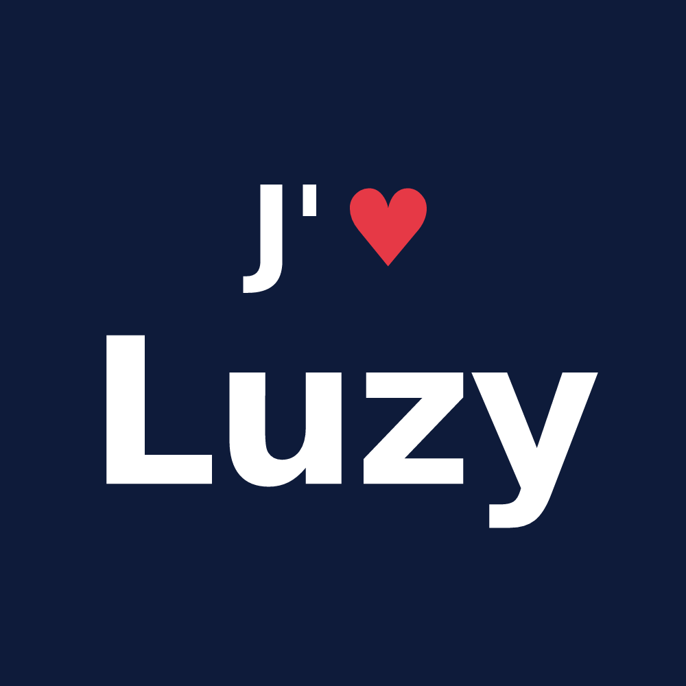 T-shirt personnalisé Luzy — design J'aime Luzy