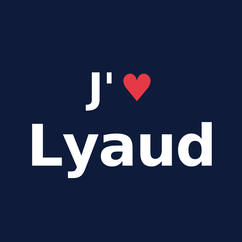 T-shirt personnalisé Lyaud — design « J'aime Lyaud » imprimé sur le t-shirt