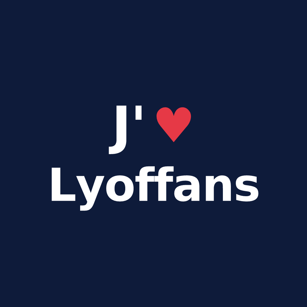 T-shirt personnalisé Lyoffans — design J'aime Lyoffans