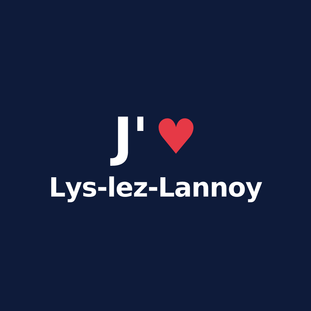 T-shirt personnalisé Lys-lez-Lannoy — design J'aime Lys-lez-Lannoy