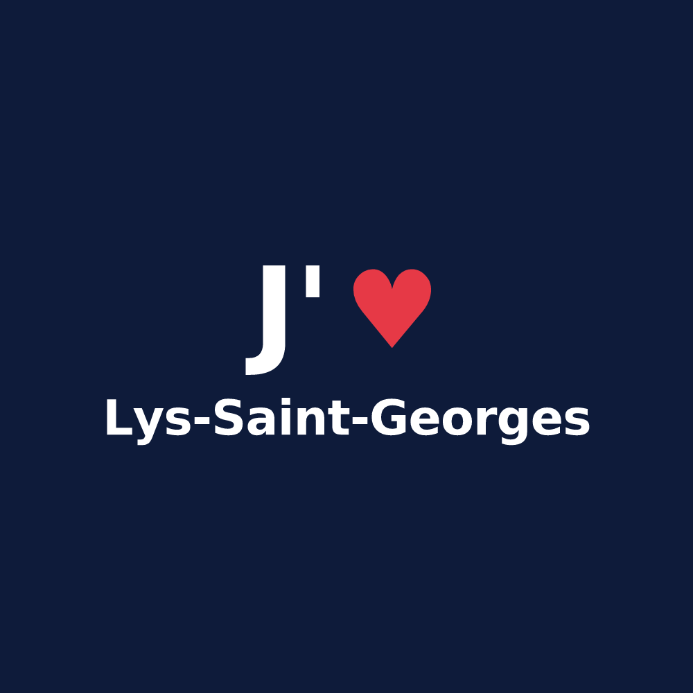 T-shirt personnalisé Lys-Saint-Georges — design J'aime Lys-Saint-Georges