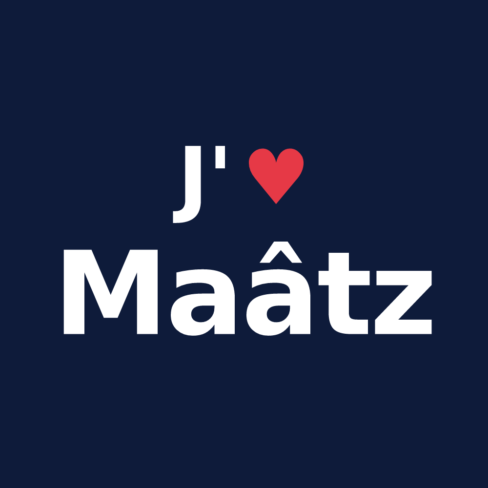 T-shirt personnalisé Maâtz — design J'aime Maâtz