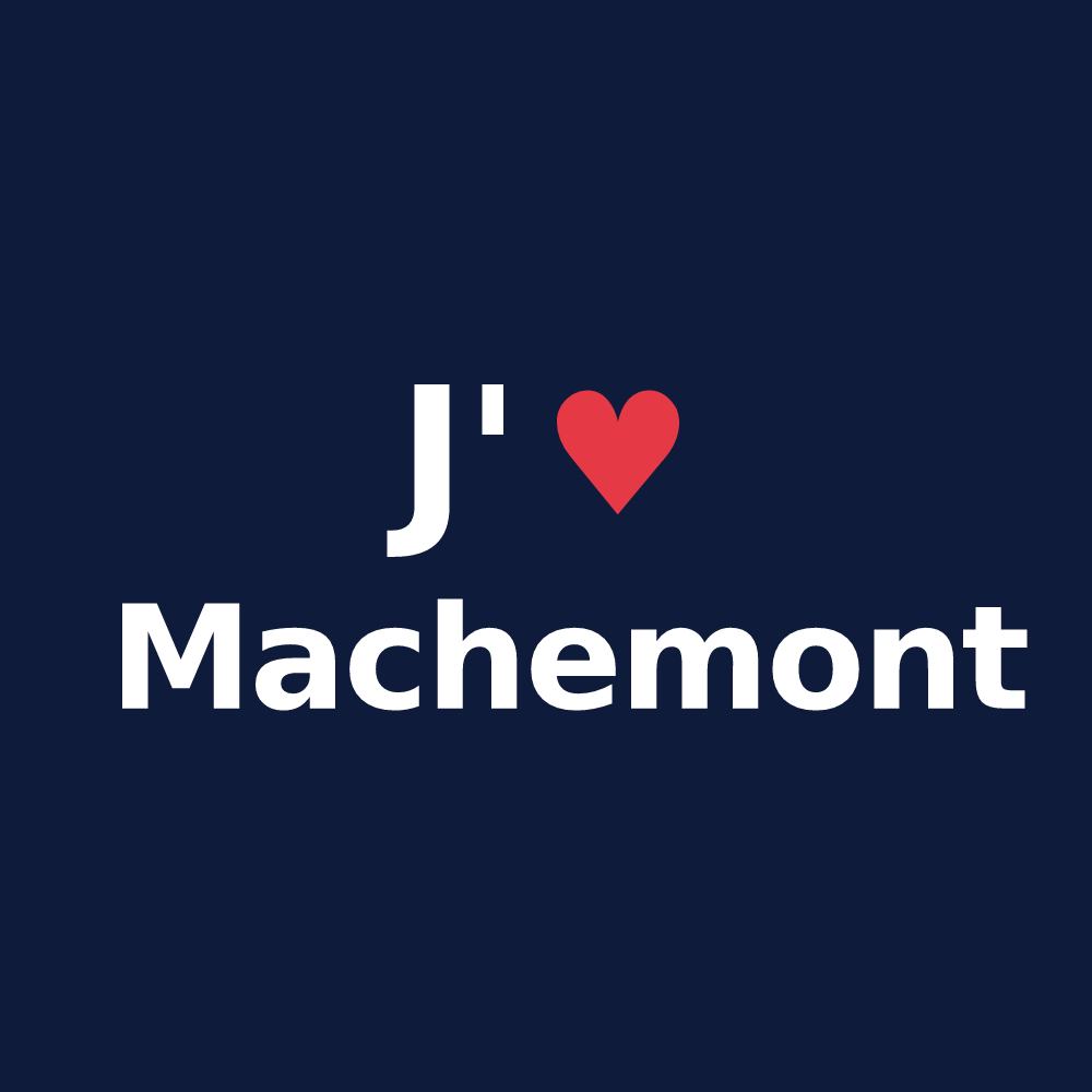 T-shirt personnalisé Machemont — design J'aime Machemont