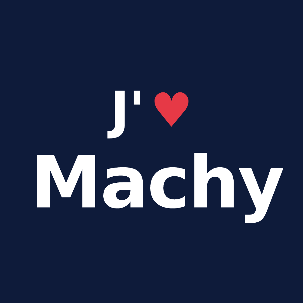 T-shirt personnalisé Machy — design J'aime Machy