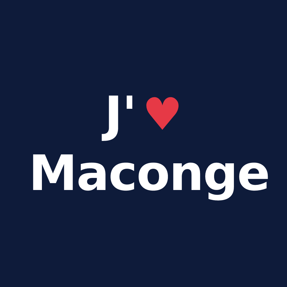 T-shirt personnalisé Maconge — design J'aime Maconge