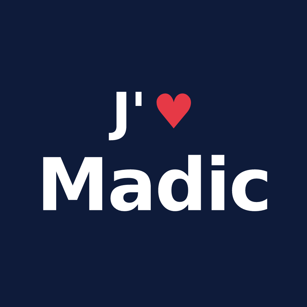 T-shirt personnalisé Madic — design J'aime Madic