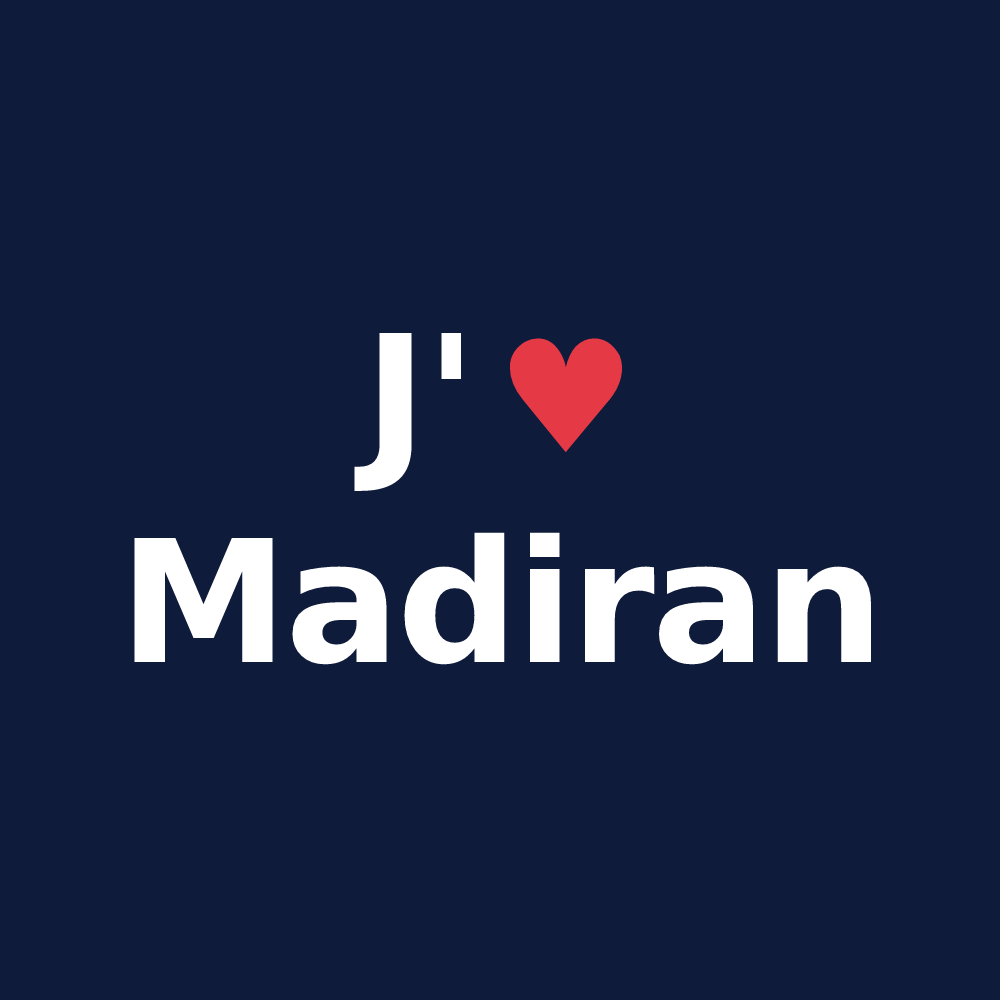 T-shirt personnalisé Madiran — design J'aime Madiran