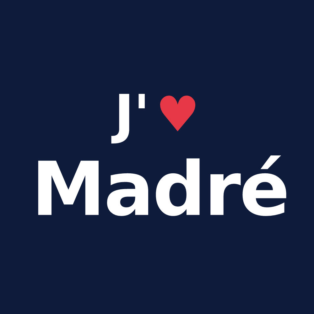 T-shirt personnalisé Madré — design J'aime Madré